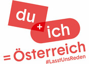 Logo Du+Ich=Österreich mit Hashtag #lasstunsreden